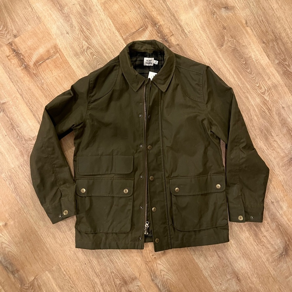 Flint and Tinder Flannel-Lined Waxed Hudson Jacket